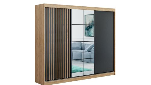 Szafa przesuwna ROCCO szer. 250cm wys. 215cm gł. 61cm - fot. 0 - KupujemyMeble.pl